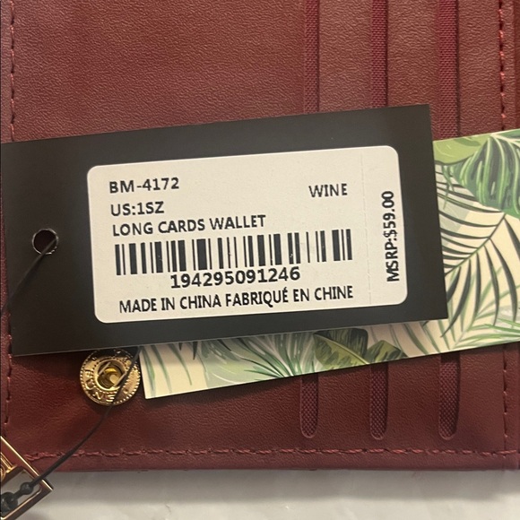 Burgundy Quilted Badgley Mischa Wallet - Picture 6 of 6